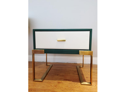Ontwerp nachttafel console decoratie metaal glanzend tafels consoles slaapkamer.