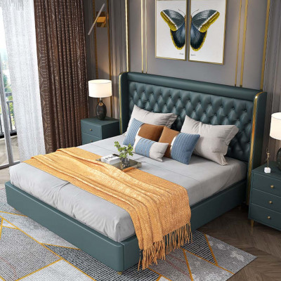 Klassiek bed tweepersoonsbed bedden hout decoratie landelijke stijl echt hout