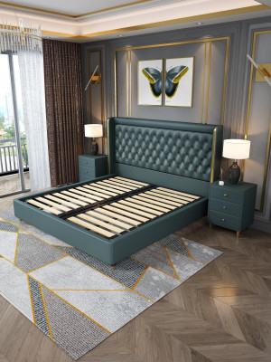 Klassiek bed tweepersoonsbed bedden hout decoratie landelijke stijl echt hout