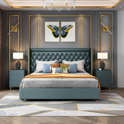 Klassiek bed tweepersoonsbed bedden hout decoratie landelijke stijl echt hout