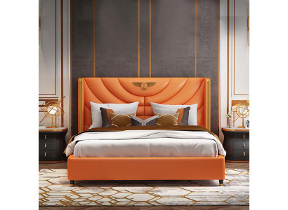 Houten designbed Dubbele luxe huwelijks hotel Modern frame Slaapkamer