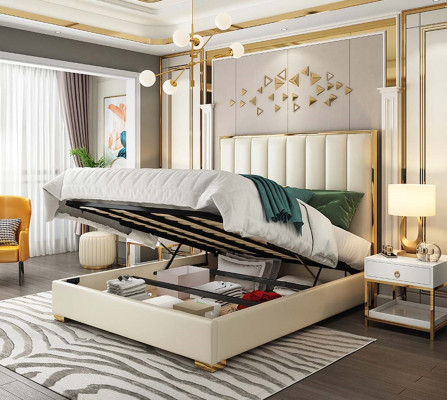 Luxe slaapkamer meubel bed 2x nachtkast set bedden hotel meubel 3-delig.