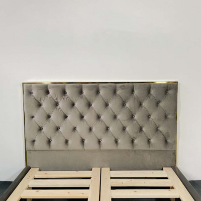 Klassieke Engelse stijl bed tweepersoons textiel Chesterfield bedden 180x200cm
