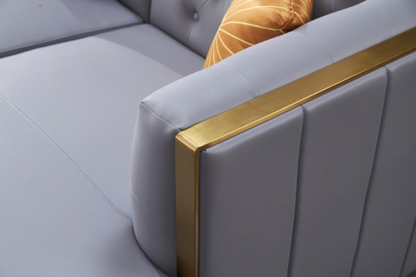 Hoekbank Bank Bank Leren bank Woonlandschap Luxe Meubels L-vormige