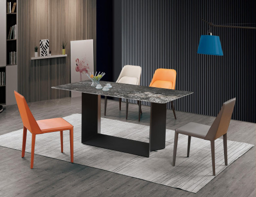 Hoogwaardige tafel Luxe tafels Eetkamer meubels Kolomvoet marmer