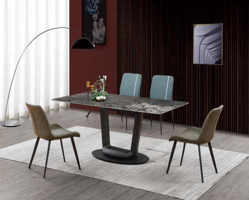Luxe tafel eettafel tafels ontwerp roestvrijstalen meubels eetkamer 180x90