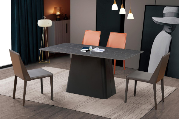 Moderne eettafel houten tafel houten design tafels roestvrijstalen tafel eetkamer 180x90