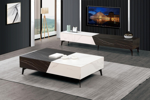 Houten tafel Tafel Salontafel Bijzettafel Bank Design Woonkamer Hoogglans 130x80