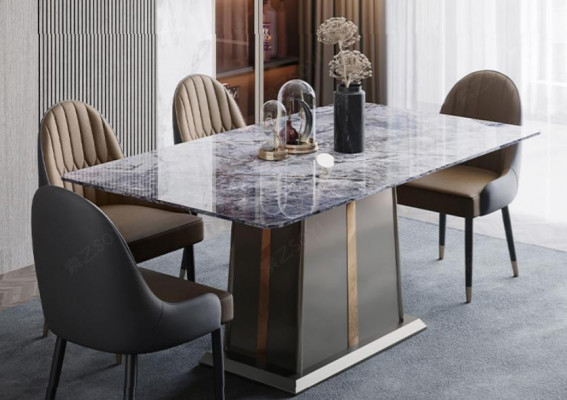 Marmeren stijl keuken Moderne eettafel tafel Tafels Eetkamer Luxe meubels Design