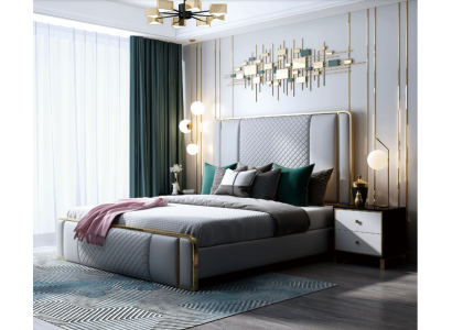 Ontwerper tweepersoonsbed bedhotel luxeslaapkamer 140/160x200cm leer