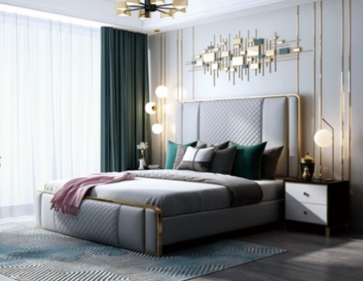 Ontwerper tweepersoonsbed bedhotel luxeslaapkamer 140/160x200cm leer