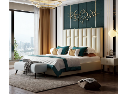 Luxe slaapkamer tweepersoonsbed 150/180x200cm metaal nieuw hotel
