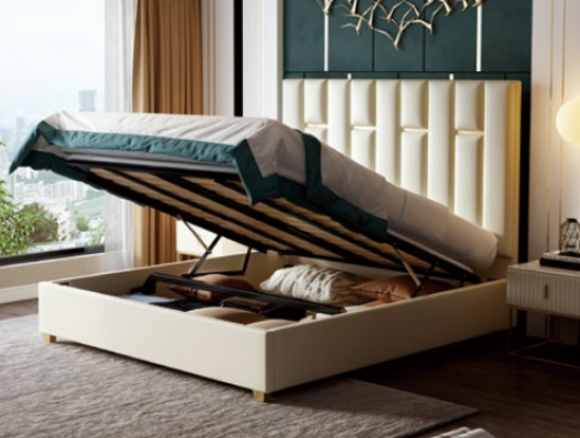 Luxe slaapkamer tweepersoonsbed 150/180x200cm metaal nieuw hotel