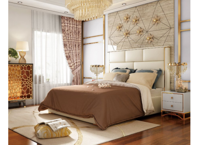 Ontwerper dubbel bed hotel luxe slaapkamer 180x200cm leer metaal