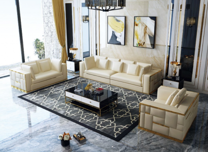 Bankstel woonlandschap meubelstuk ontwerp modern bankstelsel 3+2+1 bankstellen