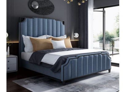Luxe slaapkamer tweepersoonsbed bed 150/180x200cm leer metaal Nieuw hotel