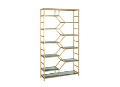 Metalen rek scheidingswand designer luxe rekken gouden kast 3-delig.
