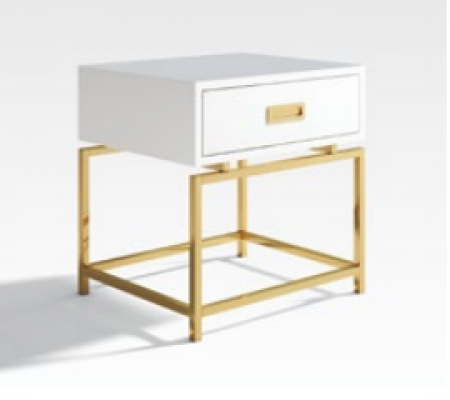 Nachtkastje Nachtkast Ladekast Decoratie Bijzettafel Console Hoogglans Goud