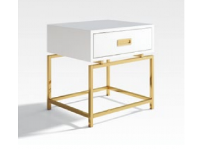 Nachtkastje Nachtkast Ladekast Decoratie Bijzettafel Console Hoogglans Goud