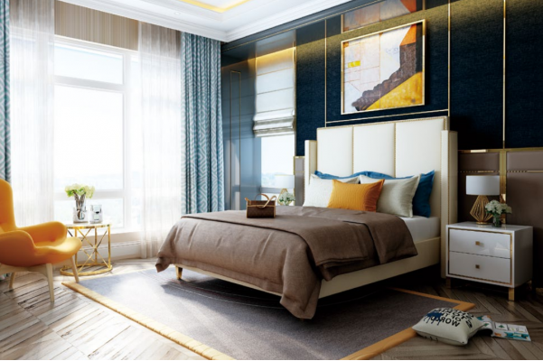Tweepersoonsbed Bedden Ontwerper Bed Leder Bekleding Slaapkamer Huwelijk Nieuw