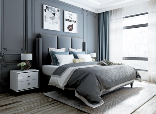 Luxe leren bed in metalen gouden design, gestoffeerd hotelbed 180x200cm.
