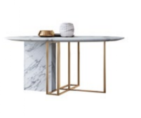 Ontwerp Eettafel Hout met RVS Elementen Decoratie Tafels Eetkamer Meubels