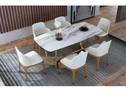 Eettafelset Stoel Set 6 Stoelen Tafel Eettafels Tafels Eetkamerset