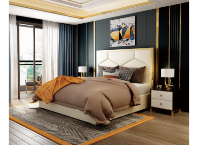 Beddecoratie Kussendesign Luxe Dubbele Hotelbedden Slaapkamer Leer