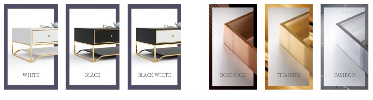 Luxe design leren bed met gouden metalen bekleding voor hotelslaapkamers.