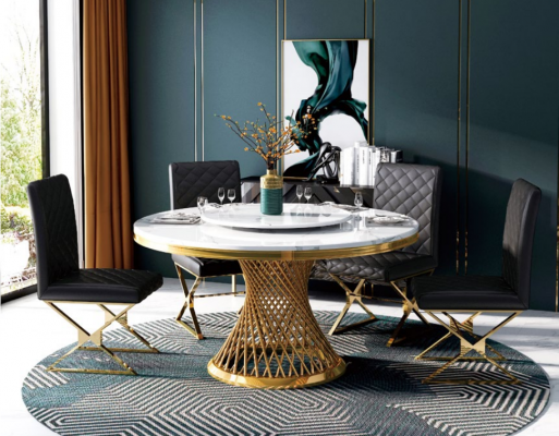 Italiaans eetkamermeubilair Ronde tafel + Armstoel Eetgroep Set