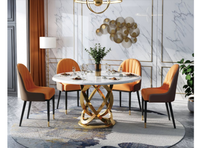 Hoogwaardige woonkamer ronde tafels - Ronde designer roestvrijstalen tafel