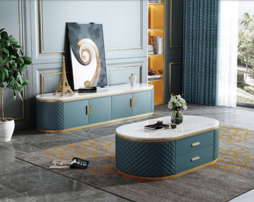 Hoogwaardige woonkamertafels - Ovaal ontwerp RVS tafel luxe