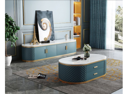 Dressoir Laag Kast Zijkast Woonkamer Dressoir Salontafel 2-delige Set