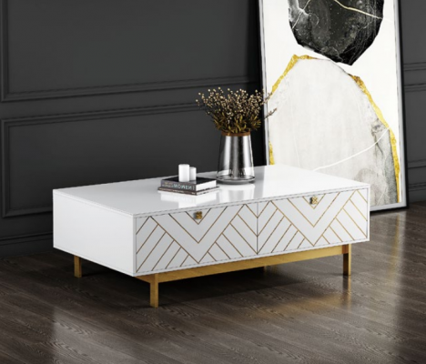 Edelglans salontafel tafel Roestvrijstalen bank bijzettafel VS luxe