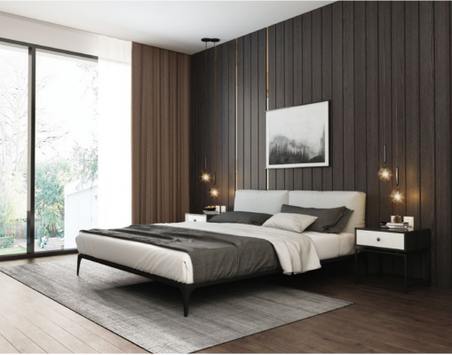 Opgevuld bed Bedden Bed Hotel Kussens Designer Dubbel Luxe Decoratie Ontwerp