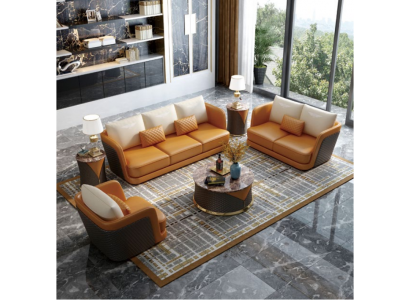 Edel luxe klasse woonkamer set bankstel bank bekleding 6-delig.