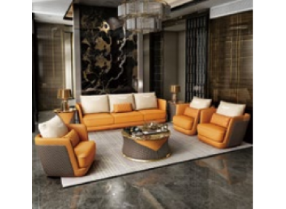 Edle Luxe Klasse Woonkamer Set Garnituur Bank Bank Bekleding 7-delige Set