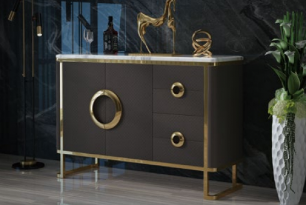 Edel design dressoir sideboard Italiaanse dressoirs lage dressoirs leer