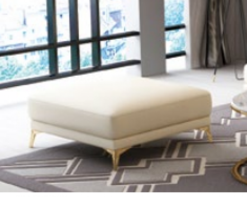 Garnituur Designer Bank Bank Hoekbank met Voetenbank Bekleed Woonlandschap