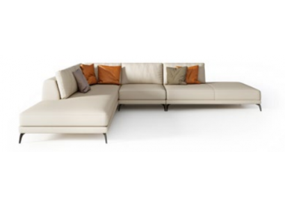 Hoekbank gestoffeerde set woonlandschap decor L-vorm ontwerper bank bank