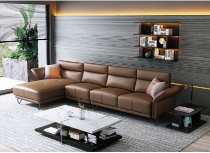 Woonlandschap hoekbank L-vorm fauteuil set modern bank hoekbank.