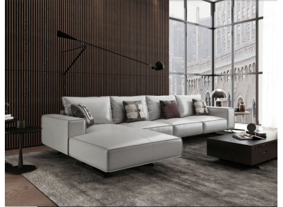 Hoekbank gestoffeerde set woonlandschap L-vorm ontwerper bank bankstellen