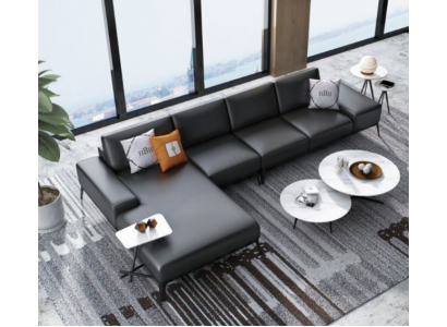 Hoekbank gestoffeerde decorset woonlandschap L-vormig designbank bank