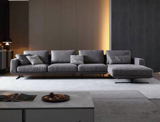 Ontwerper leren bank hoekbank gestoffeerde hoekbank decor zit hoek L-vormige set