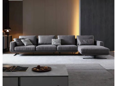 Ontwerper leren bank hoekbank gestoffeerde hoekbank decor zit hoek L-vormige set