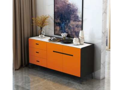 Italiaans designmeubilair hoge commode ontwerpkast kasten oranje