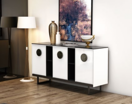 Ontwerper dressoir dressoir kast plank metaal luxe woonkamer
