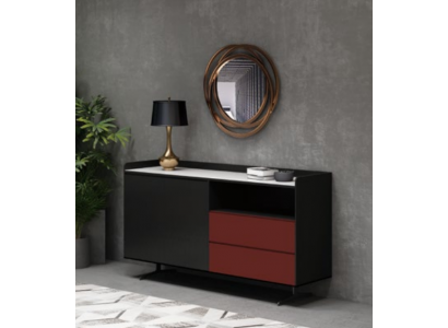 Italiaanse design commode stijl meubels hoge kasten kasten oranje.