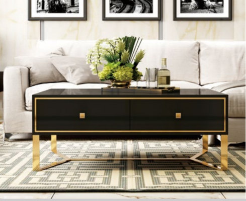 Italiaanse designmeubelen 2 delig set dressoir + salontafel hoogglans