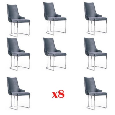 Eetkamerstoelen Eethoek Set 8x Stoel Set Groep Chesterfield